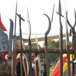 Medieval battle scene in France