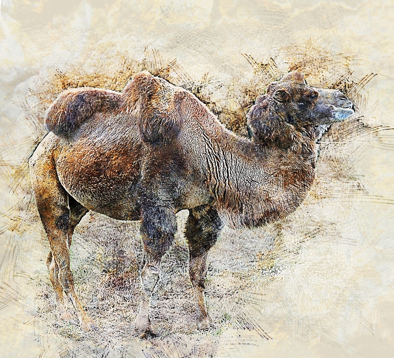Camel of the Central Asian desert