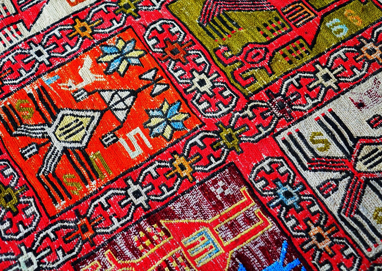 Detail of a woven carpet