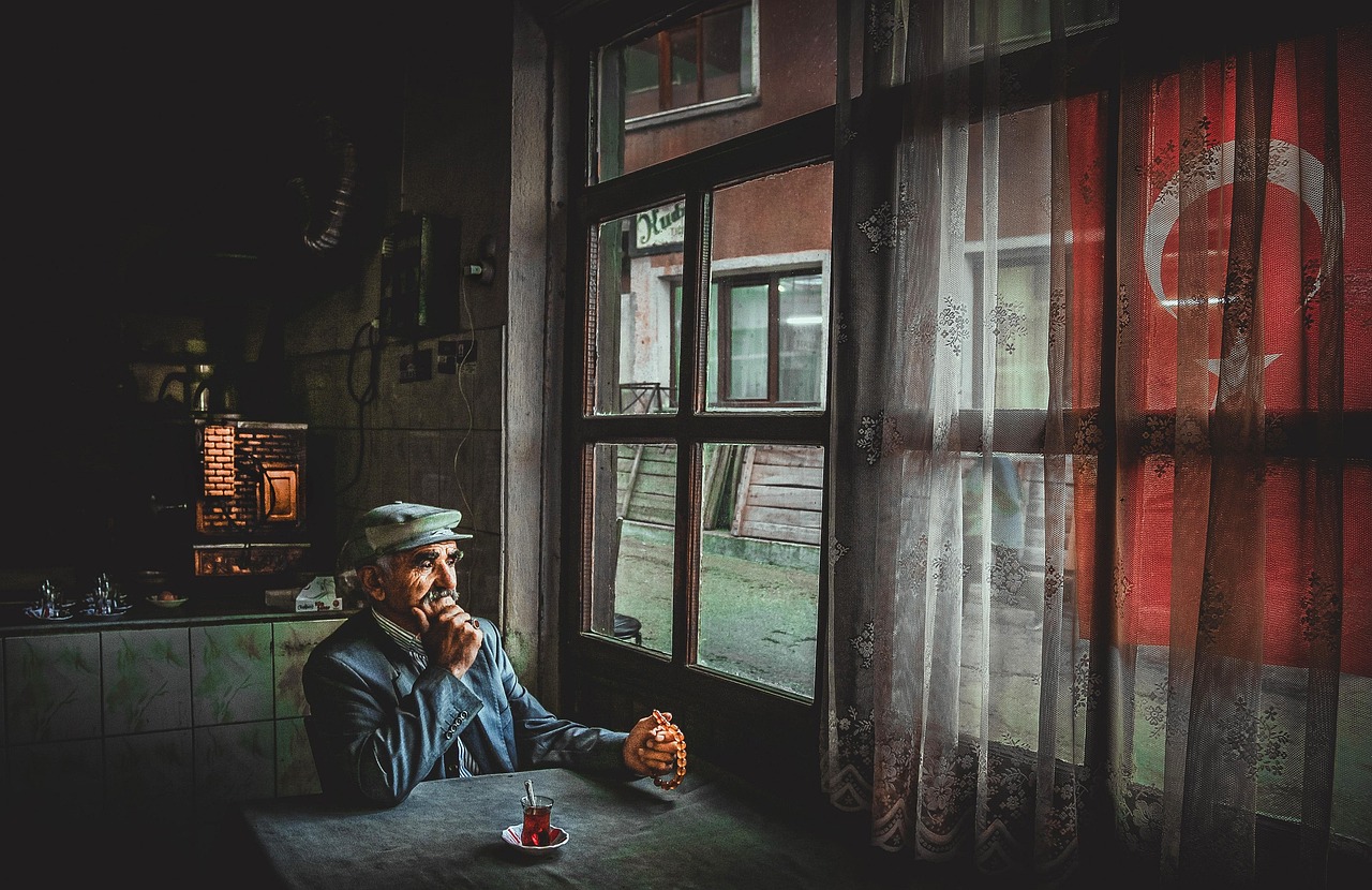 Turkish tea served in its traditional tulip-shaped glass, a daily ritual central to Turkish social life.