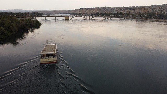Gardens beside the river in Urfa