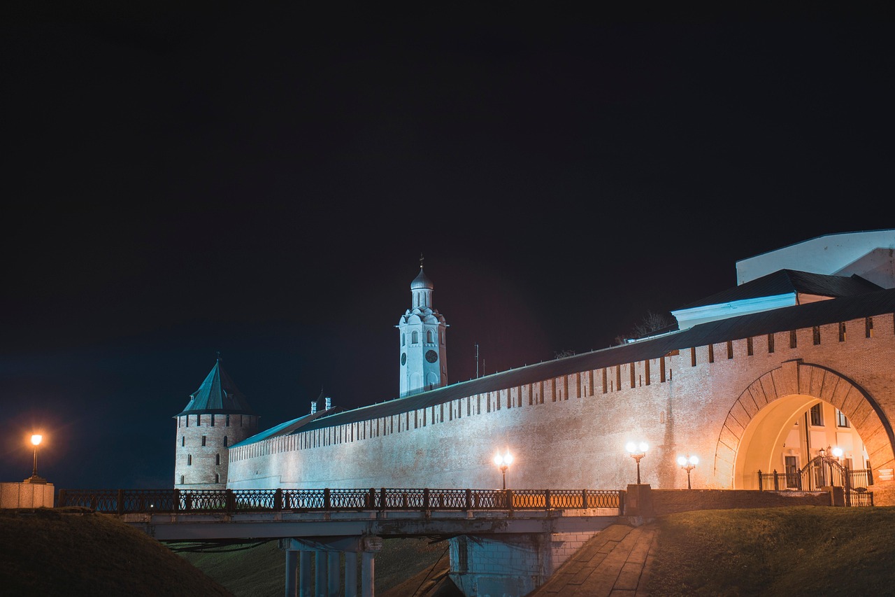The Novgorod Kremlin beside the Volkhov River