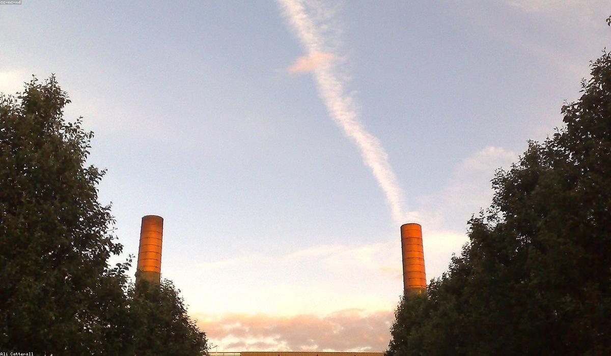 A smoky industrial city
