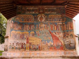 The Last Judgment fresco at Voronet