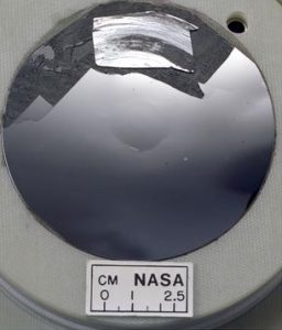 A silicon wafer with a mirror finish