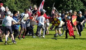 Medieval battle scene