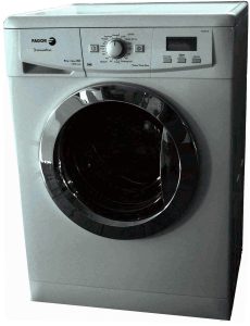 A modern front-loading washing machine