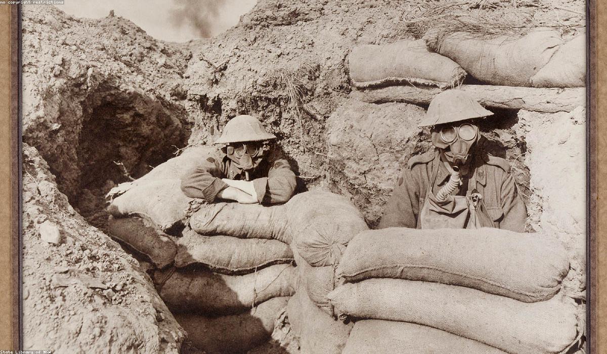 A First World War trench