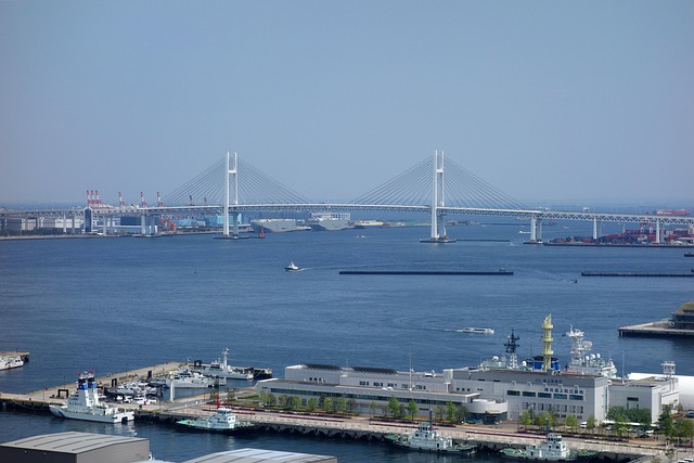 Yokohama Bay Bridge and waterfront