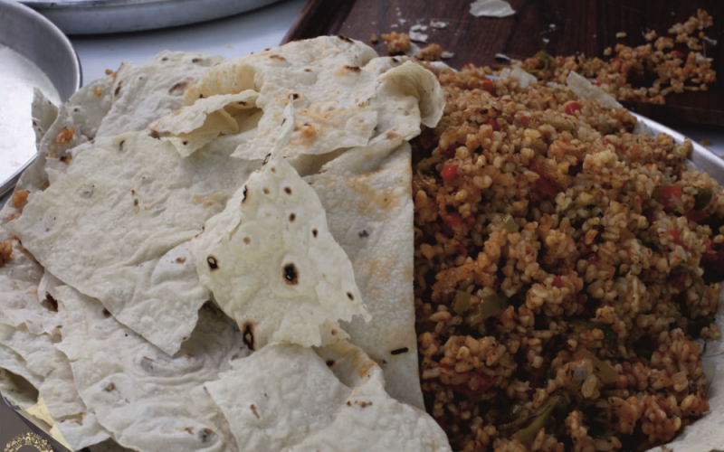 Yufkada Mercimekli Bulgur