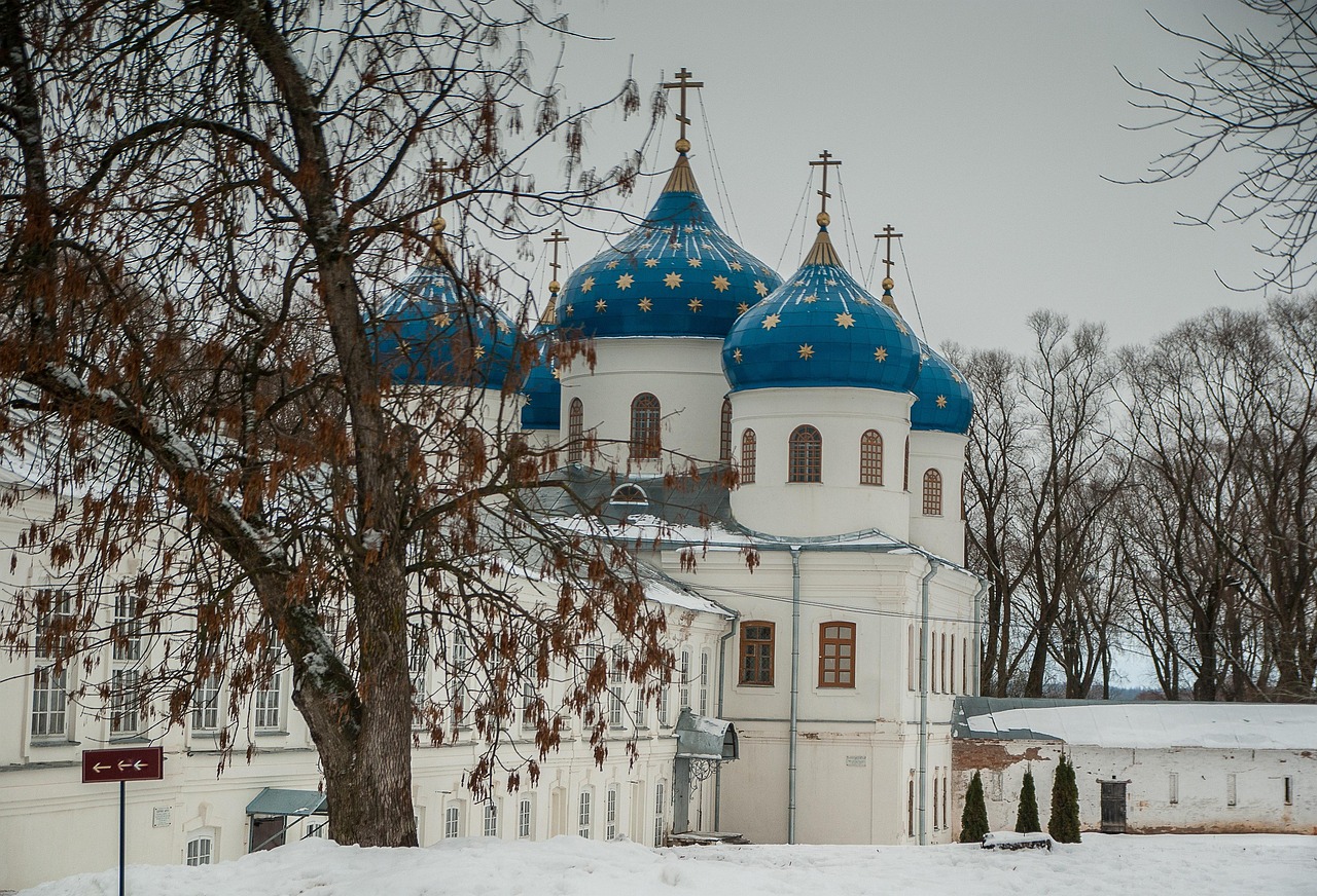 Yuriev Monastery near Veliky Novgorod by Lake Ilmen