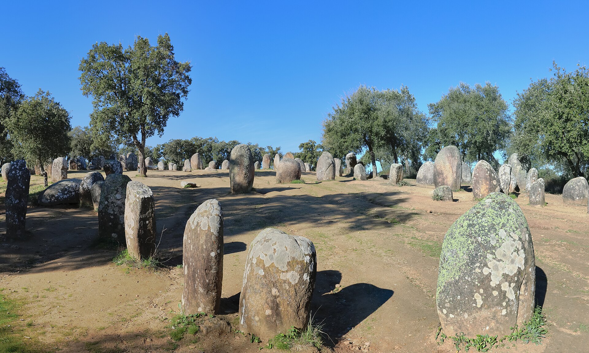 The southern grouping of standing stones at Almendres