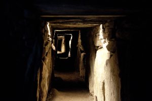 The stone-lined passage running into the heart of the tomb