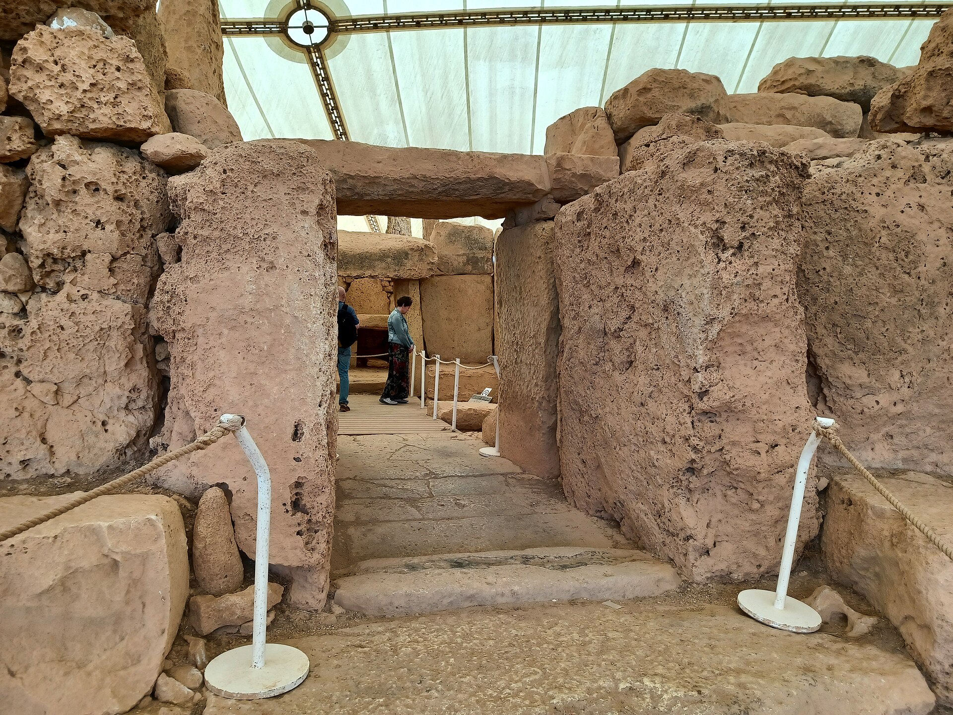 The lowest temple at Mnajdra, aligned with the rising sun at the solstices and equinoxes