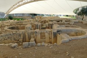 The interconnected chambers and apses of the Tarxien temples