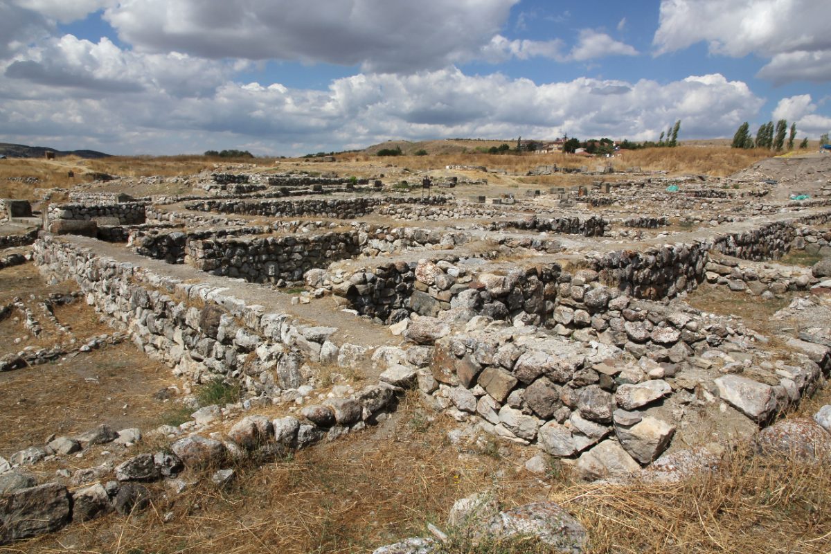 Ruins of the Hittite-period palace structure at Alacahoyuk