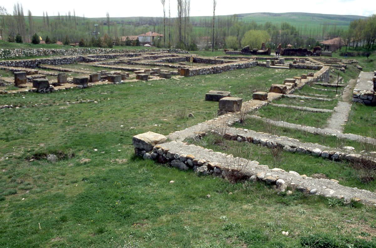 The long courtyard of the Early Bronze Age royal tombs at Alacahoyuk