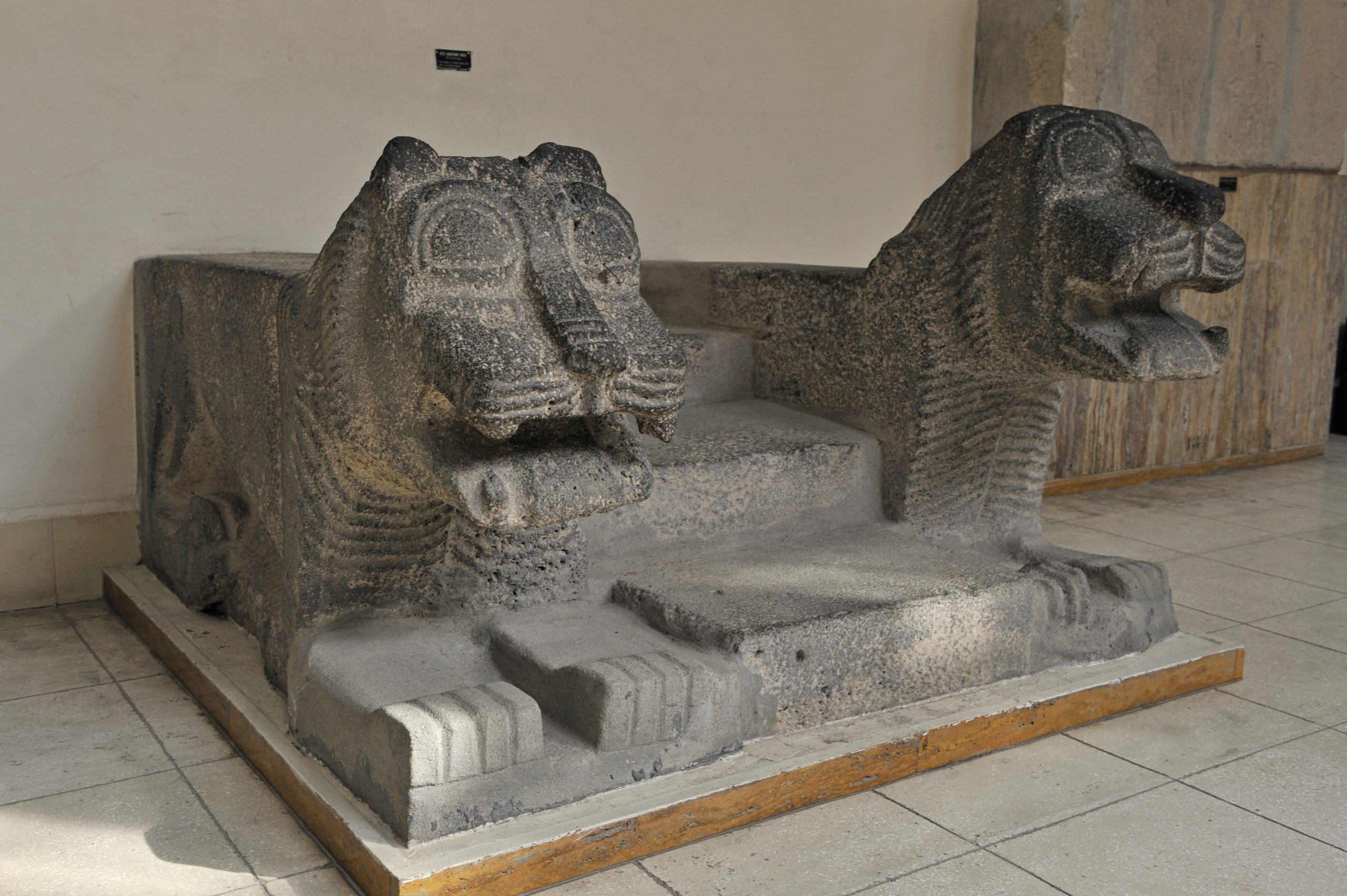 An early lion sculpture from the region displayed in Antakya