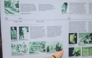 An interpretive panel at the entrance to the Alalakh excavation site