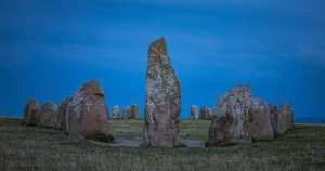 The great stone ship of Ale’s Stones set on its clifftop above the Baltic