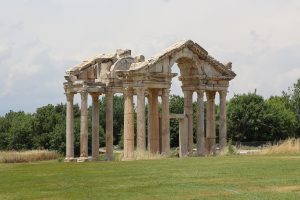 The monumental tetrapylon gateway at Aphrodisias