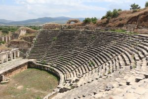 The Roman theater carved into the hillside at Aphrodisias