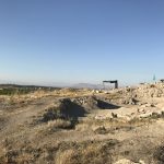 The excavated mudbrick ruins of the mound at Arslantepe
