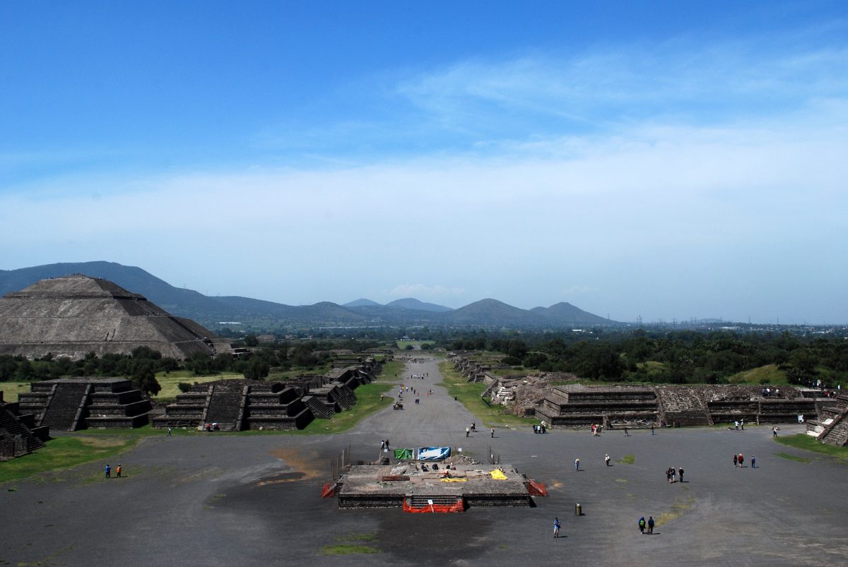 View along the Avenue of the Dead toward the Pyramid of the Moon