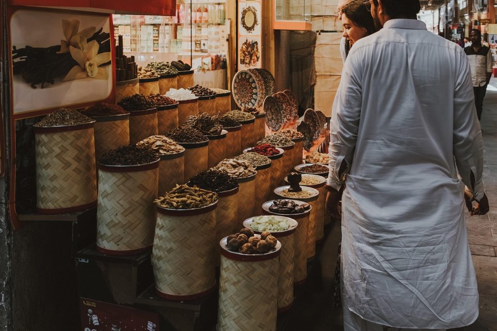 Eid and seasonal fairs fill the bazaars with color and commerce.