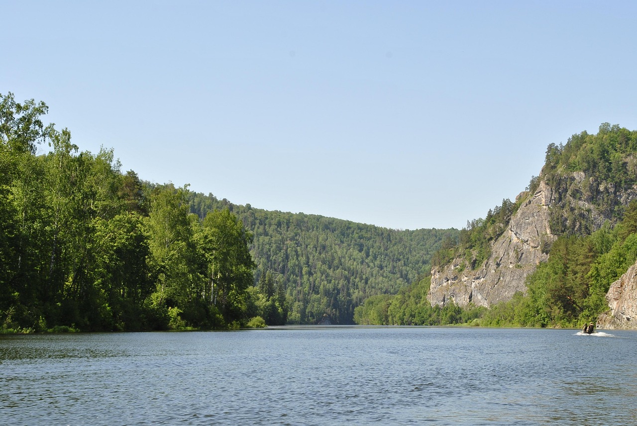 The Agidel river winding through Bashkortostan