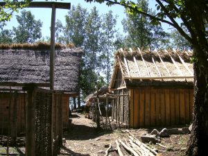 Reconstructed Viking house Birka