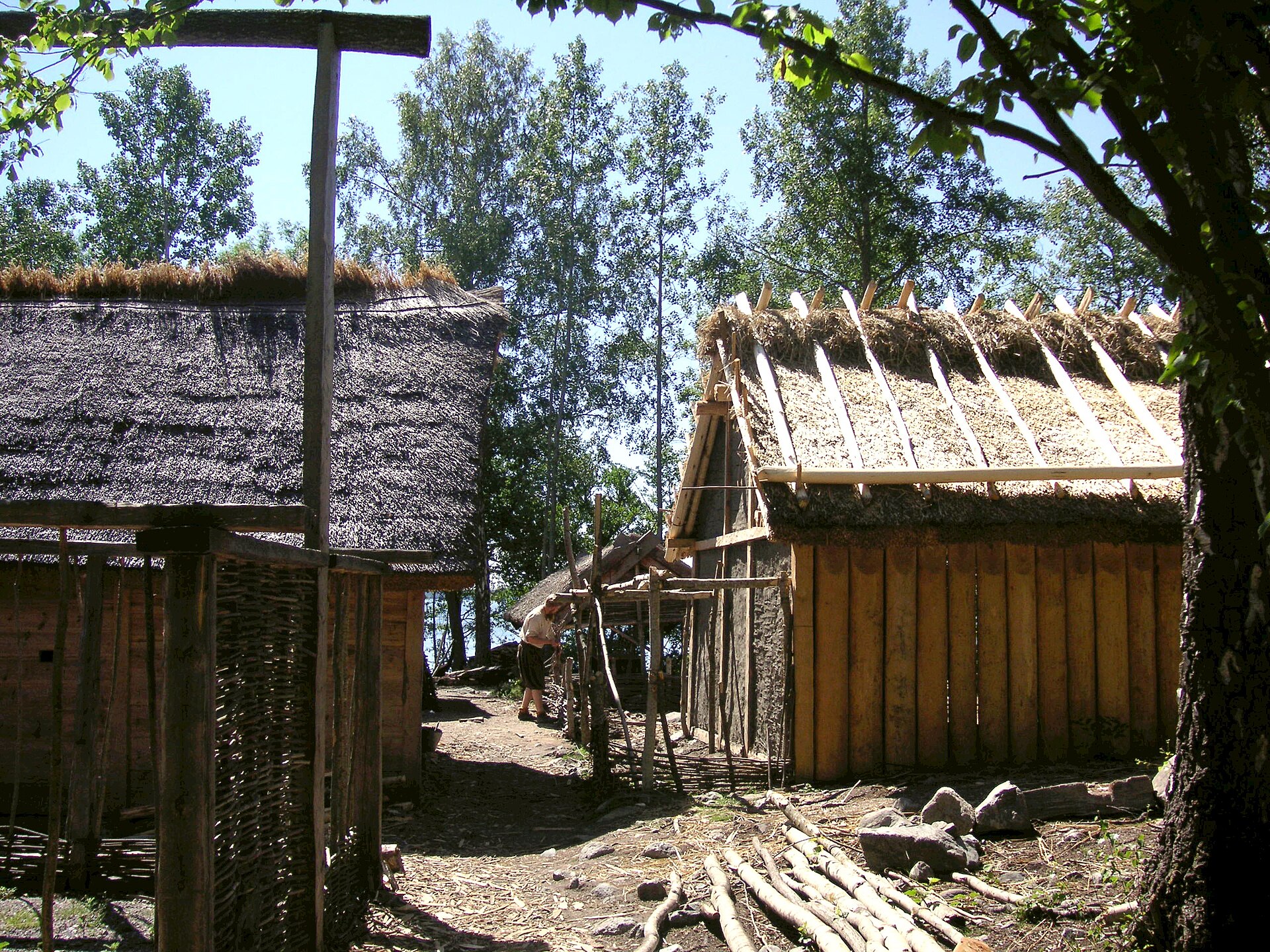 Reconstructed Viking house Birka