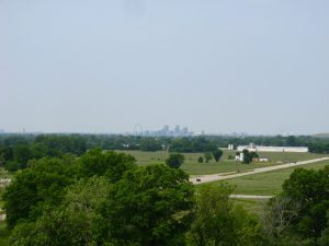 View from the summit of Monks Mound looking across the Cahokia site