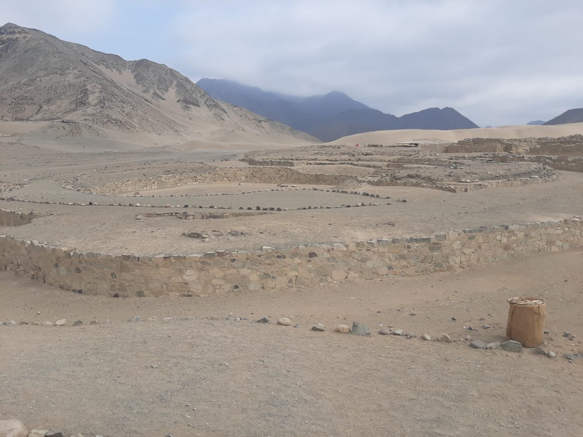 View of the Caral-Supe archaeological site in the Supe Valley