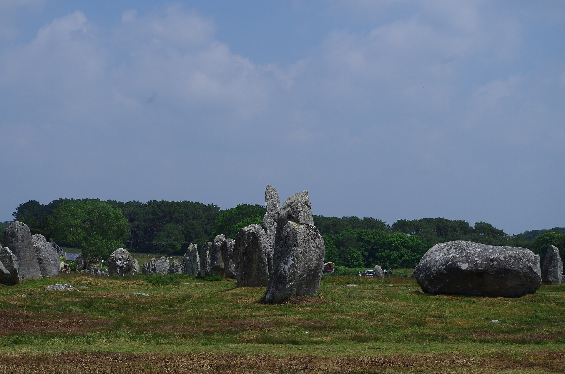 The stones of Carnac, some as tall as a person, others far larger