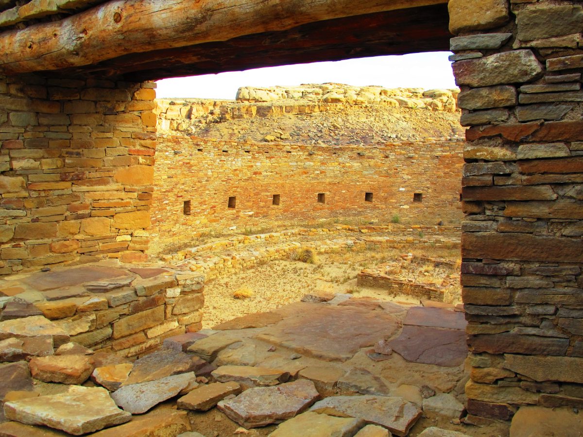 Casa Rinconada great kiva circular structure at Chaco Canyon