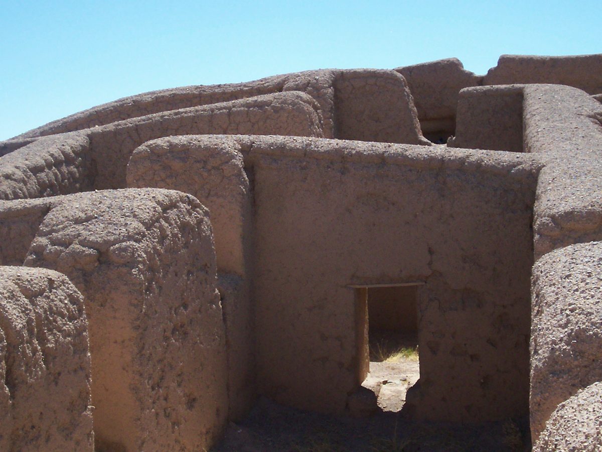 Distinctive T-shaped doorway at Casas Grandes