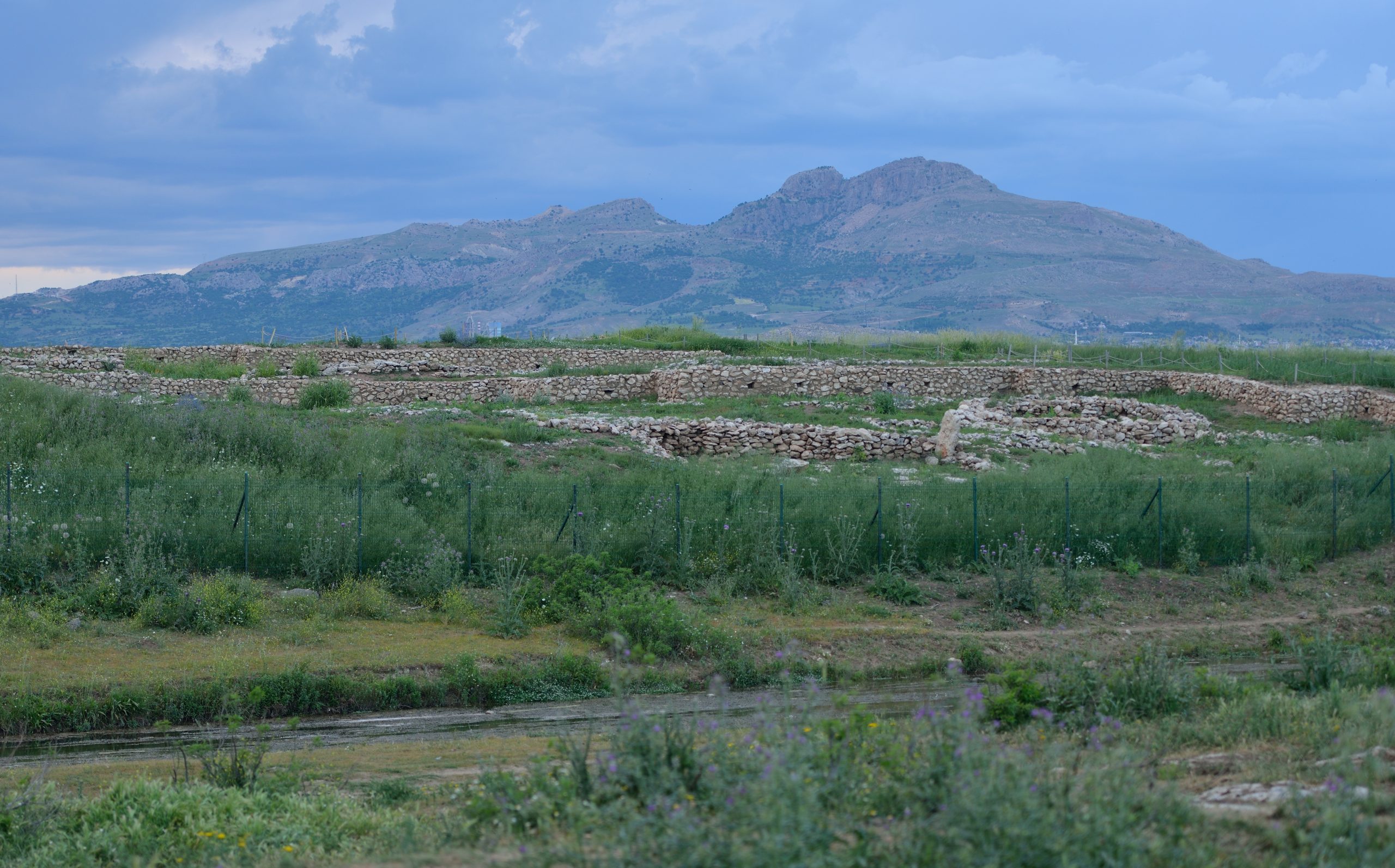 A general view of the Cayonu mound in southeastern Turkey