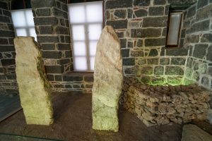 Standing stones from Cayonu displayed at the Diyarbakir Archaeology Museum