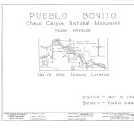 Aerial landscape view of Chaco Canyon in New Mexico