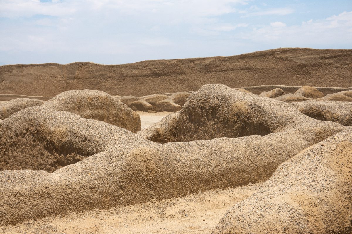 General view of the Chan Chan archaeological site in northern Peru