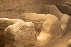 View of the ancient Chimu ruins at Chan Chan near Trujillo, Peru