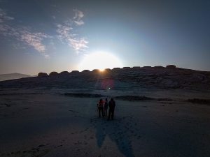 The sun aligning perfectly with the towers of Chankillo around the equinox