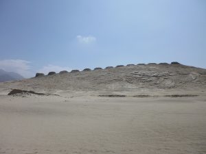 The row of thirteen towers at Chankillo, built to track the sun across the year