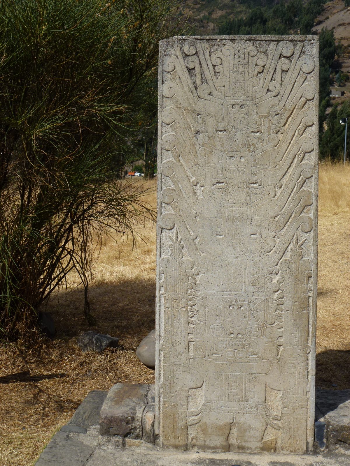 The Raimondi Stela, a carved granite stone from Chavin de Huantar