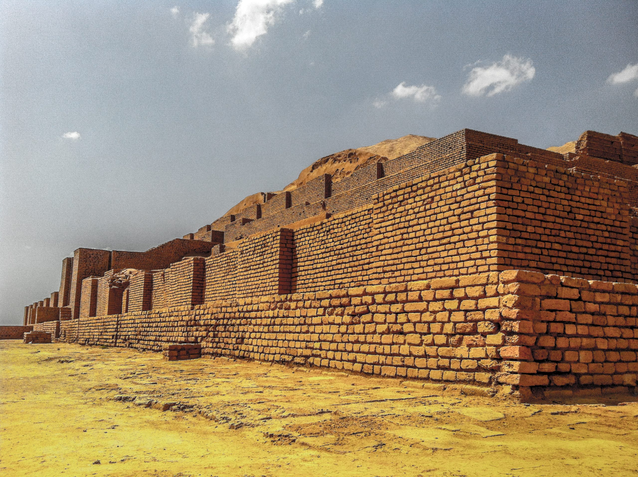 A tiered corner of the ziggurat at Chogha Zanbil