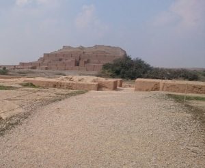 A temple building beside the great ziggurat of Chogha Zanbil