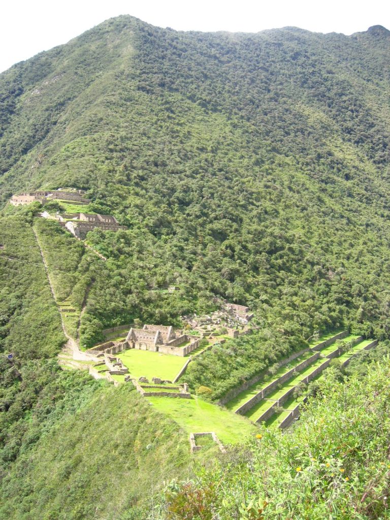 The remote Inca ruins of Choquequirao high in the Peruvian Andes