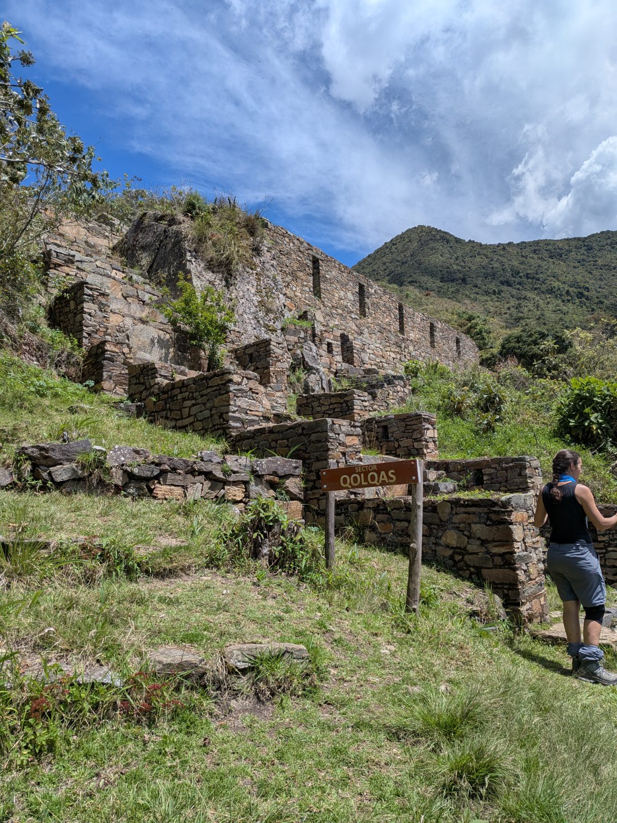 Qolqa storehouses built by the Inca at Choquequirao