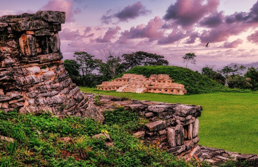 Ancient Maya ruins in the tropical lowlands